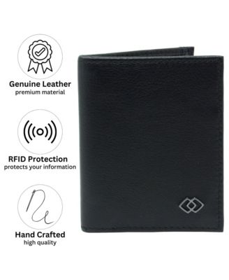 Men's Men RFID Leather Wallet Slim Front Pocket Wallet Business Card Case