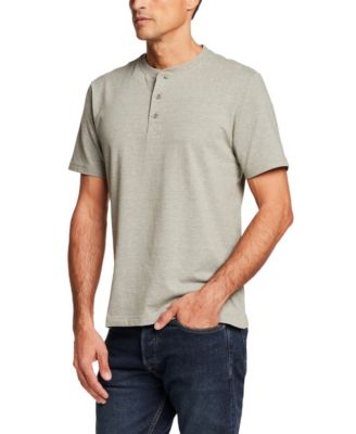 Men's Short-Sleeve Micro-Stripe Henley T-Shirt