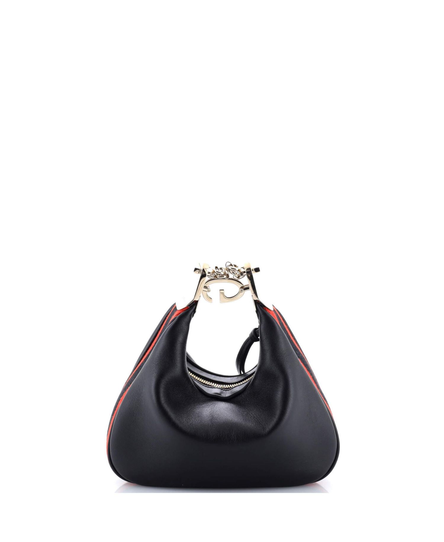 Small Attache Shoulder Bag Leather