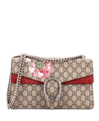 Small Dionysus Bag Blooms Print GG Coated Canvas