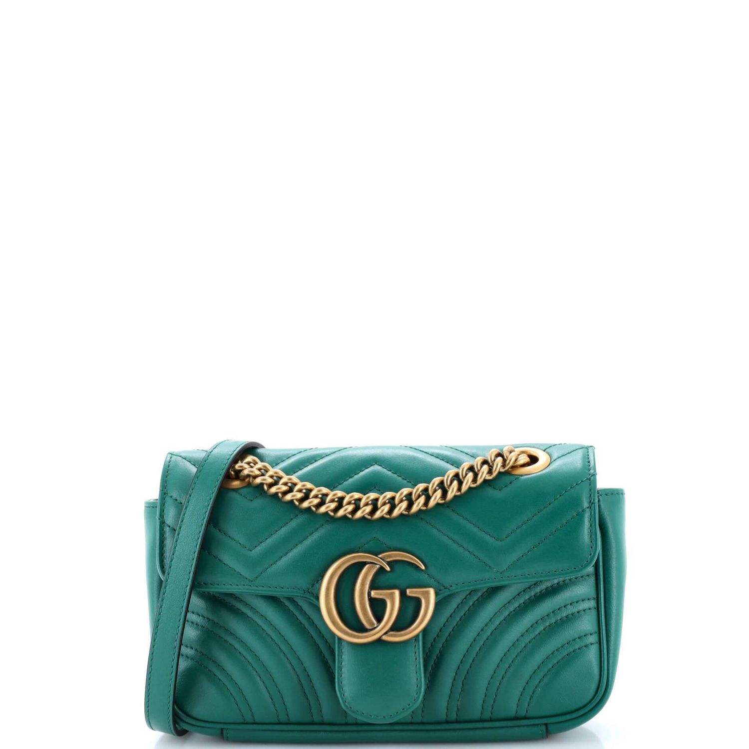 Mini GG Marmont Flap Bag Matelasse Leather