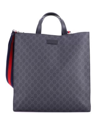 Tall Convertible Soft Open Tote GG Coated Canvas