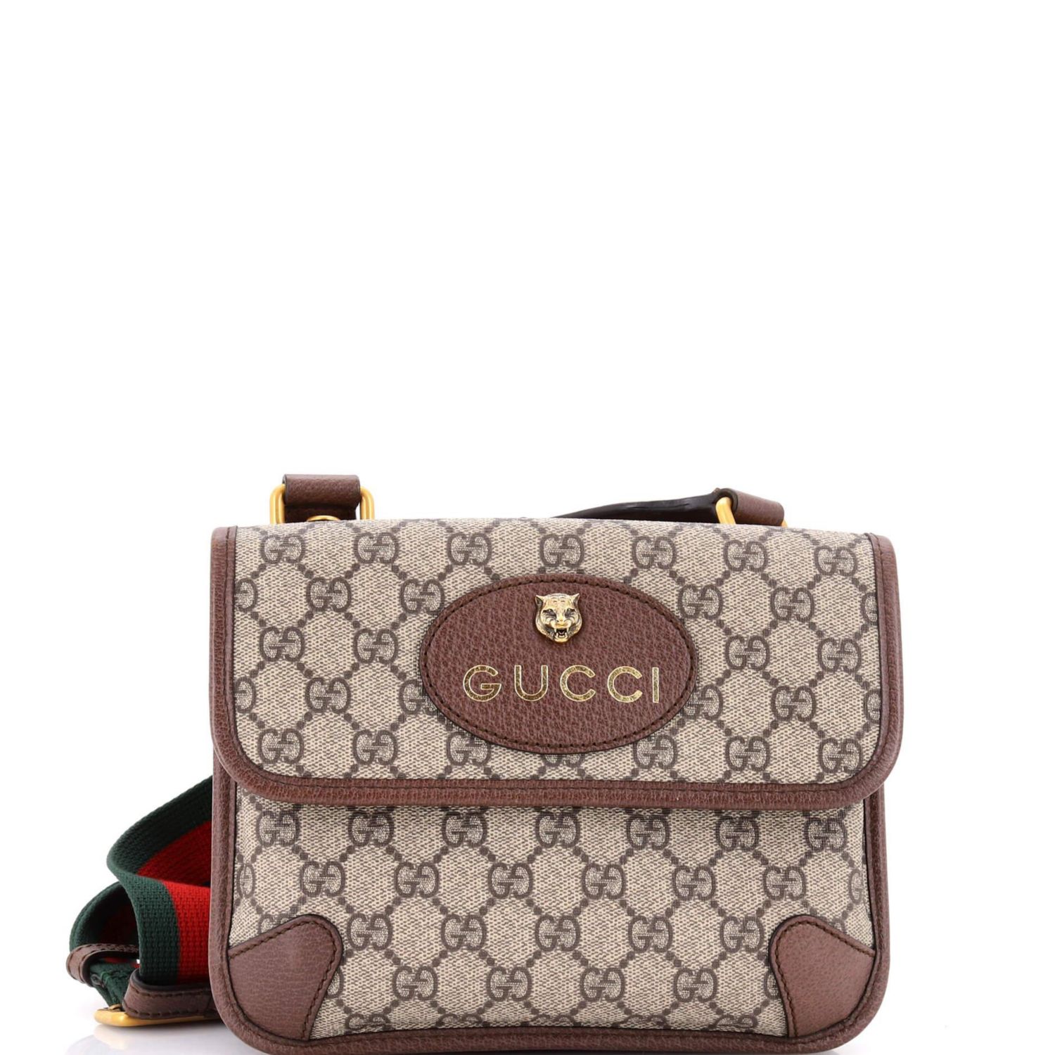 Small Neo Vintage Flap Messenger GG Coated Canvas