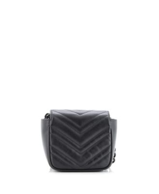 Mini GG Marmont Flap Belt Bag Matelasse Leather