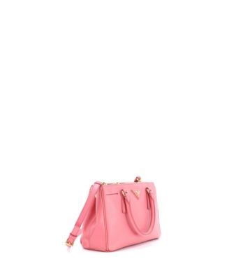 Small Double Zip Lux Tote Saffiano Leather
