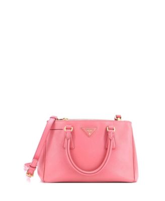 Small Double Zip Lux Tote Saffiano Leather