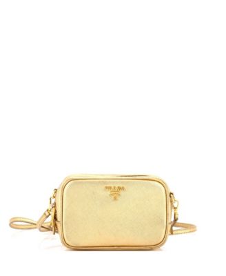 Mini Zip Crossbody Bag Saffiano Leather