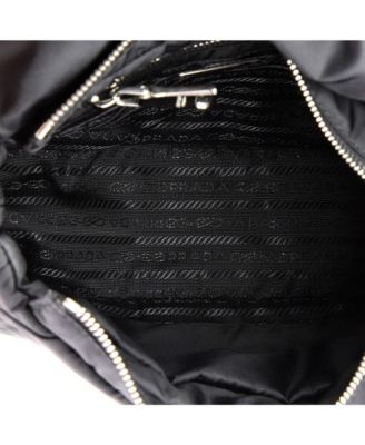 Padded Flap Shoulder Bag Quilted Tessuto