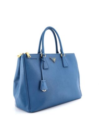 Large Double Zip Lux Tote Saffiano Leather