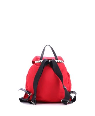 New Vela Backpack Tessuto with Studded Leather