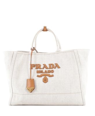 Large Logo Tote Linen Blend