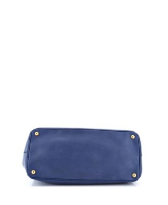 Large Double Zip Lux Tote Saffiano Leather