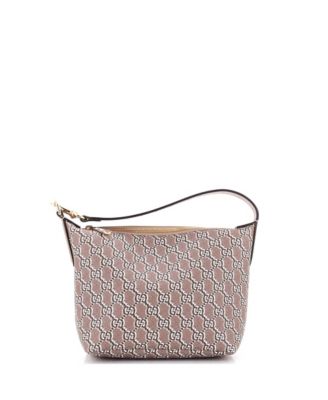 Super Mini Ophidia Zip Shoulder Bag GG Shadow Coated Canvas