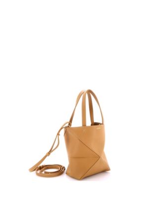 Mini Puzzle Fold Tote Leather