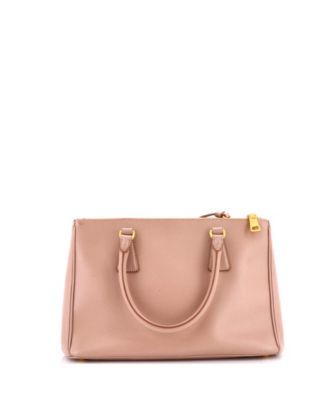 Small Double Zip Lux Tote Saffiano Leather