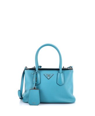 Small Turnlock Cuir Twin Tote Saffiano Leather