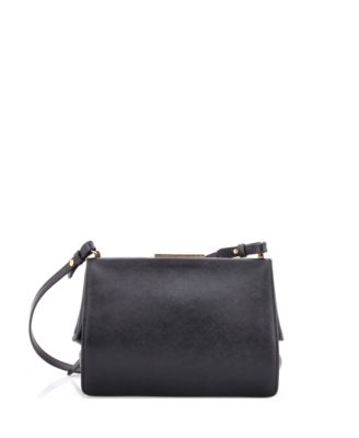 Small Light Frame Shoulder Bag Saffiano Leather