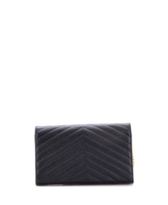 Medium Classic Monogram Wallet on Chain Matelasse Chevron Leather