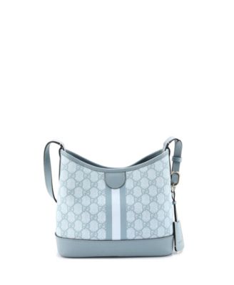 Small Ophidia Open Bucket Bag GG Coated Canvas with Leather