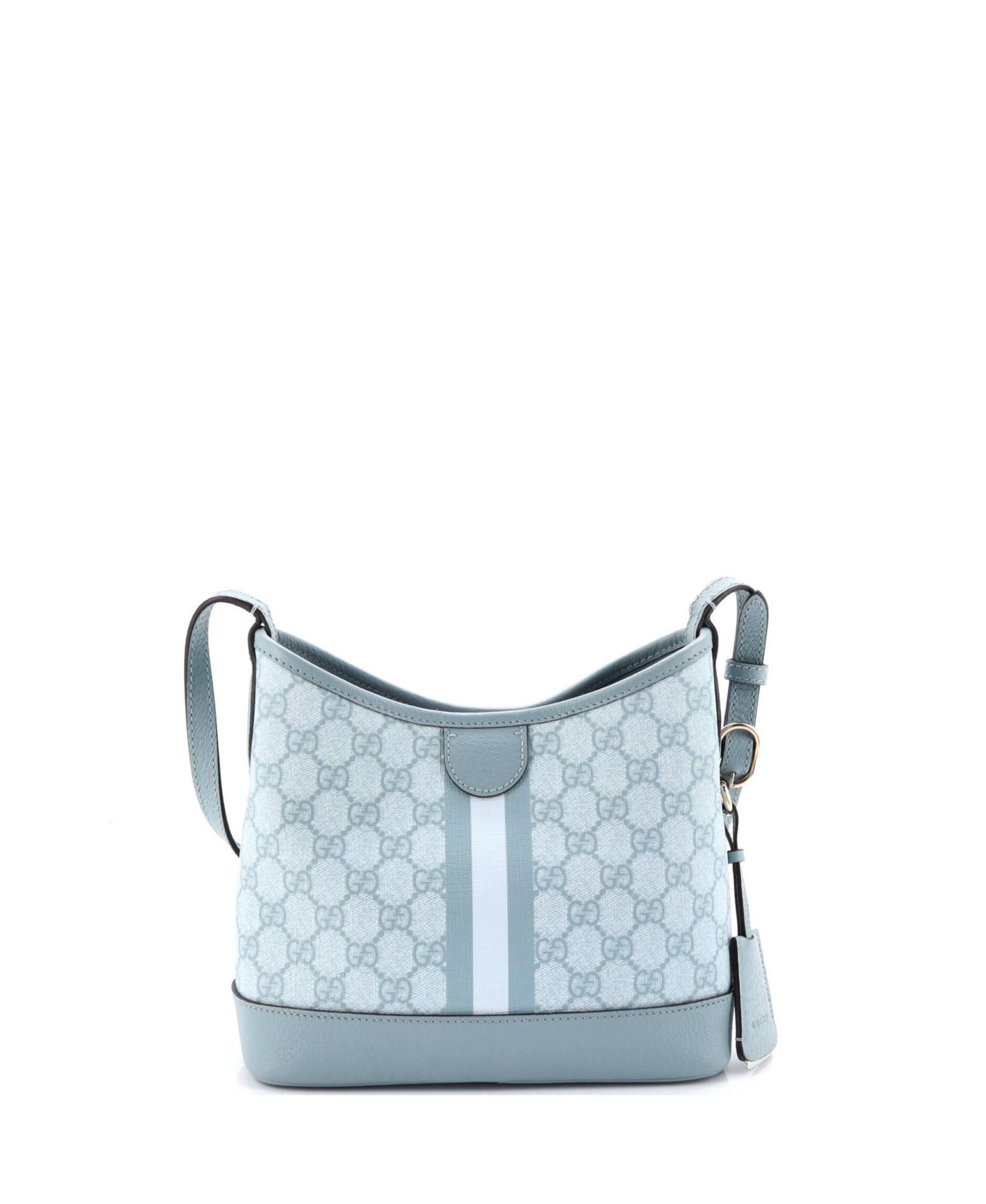 Small Ophidia Open Bucket Bag GG Coated Canvas with Leather