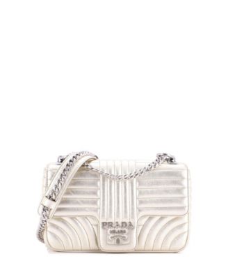 Medium Chain Flap Shoulder Bag Diagramme Quilted Leather