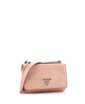 Small Chain Flap Crossbody Bag Saffiano and Soft Calf