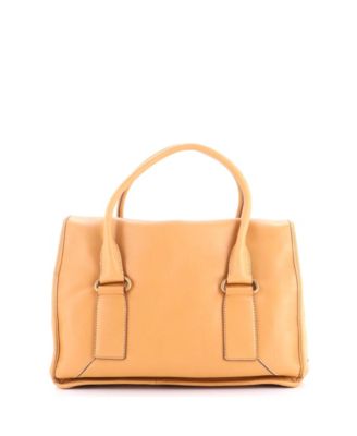 Large Pushlock Flap Tote Leather