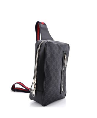 Small Soft Zip Sling Bag GG Coated Canvas