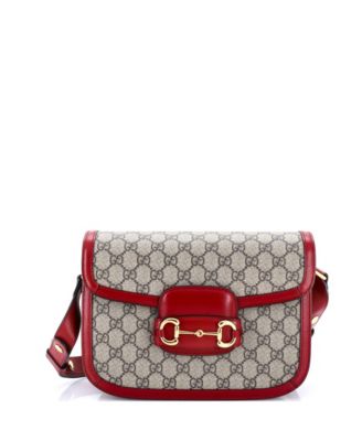 Small Horsebit 1955 Shoulder Bag GG Coated Canvas with Leather
