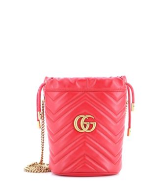 Mini GG Marmont Bucket Bag Matelasse Leather