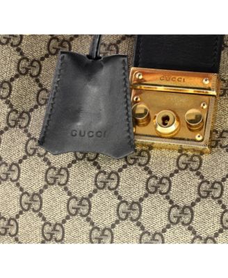 Medium Padlock Chain Tote GG Coated Canvas with Leather