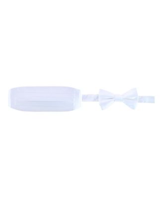 Men's Sutton Solid Color Silk Cummerbund & Bow Tie Bundle