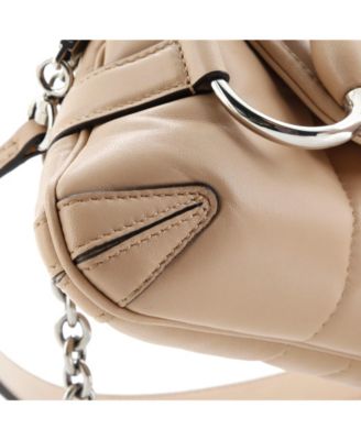 Small Horsebit Chain Shoulder Bag Vertical Quilted Leather