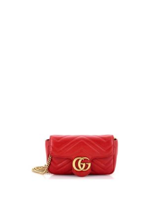 Super Mini GG Marmont Flap Bag Matelasse Leather