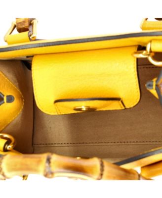 Mini Diana NM Bamboo Handle Tote Leather