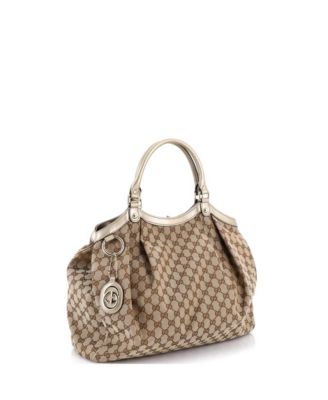 Large Sukey Tote GG Canvas with Leather