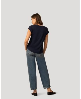 Women's Split Neck Slub Terry Tee