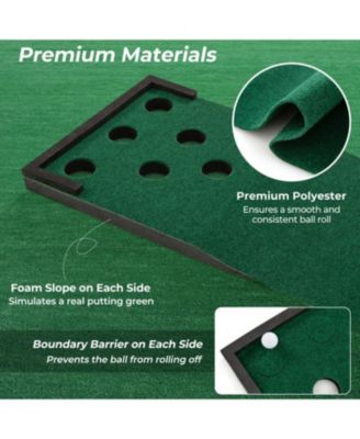 11 FT Indoor/Outdoor Putting  Mat with 2 Adjustable Putters and 6 Balls