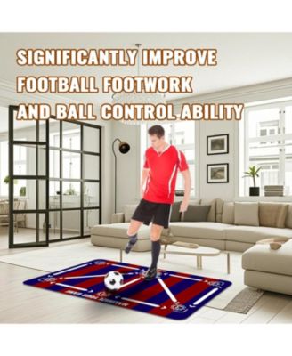 Soccer Training Mat with Adjustable Trainer, Non-Slip Equipment for Kids & Youth, Indoor/Outdoor Drills