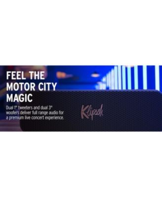 Portable  KLIPSCH-DETROIT Bluetooth Speaker with Full Range Audio and a 2 Year Amber Protection Plan (2023)