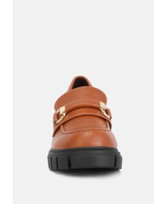 Evangeline Womens chunky platform loafers