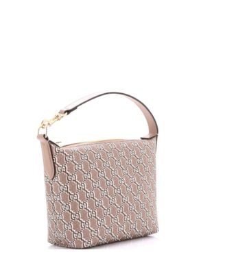 Super Mini Ophidia Zip Shoulder Bag GG Shadow Coated Canvas