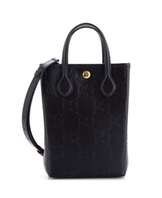 Mini Vertical Tote GG Embossed Leather