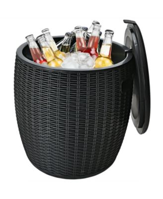 4 in 1 Patio Rattan Cool Bar Cocktail Table