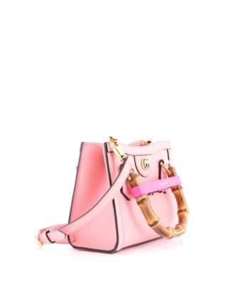 Mini Diana NM Bamboo Handle Tote Leather