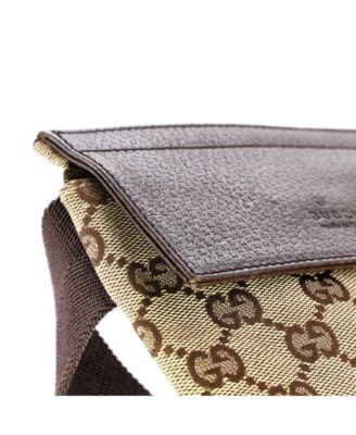 Vintage Double Belt Bag GG Canvas with Leather