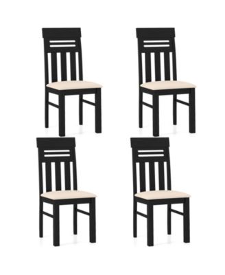 Dining Chairs Set of 4 PU Leather Farmhouse Side Chairs for Kitchen Living Room