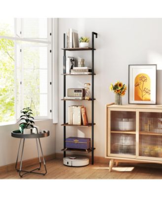 Wall Mounted Ladder Shelf with Anti Tipping Safety Kits