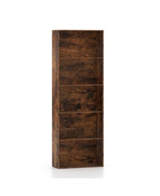 Five Tier Freestanding Bookshelf Storage Organizer Display Unit