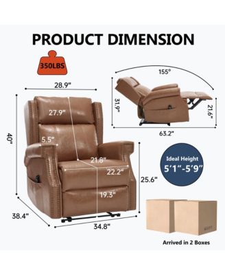 Manual Recliner Chair with Heavy Duty Motion 8 Vibrating Nodes And 3 Massage Modes